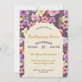 Thanksgiving Romantic Watercolor Florals Custom Kaart (Voorkant)