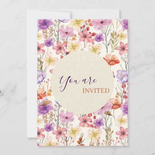 Thanksgiving Romantic Watercolor Florals Custom Kaart (Achterkant)