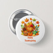 Thanksgiving Ronde Button 5,7 Cm (Voorkant /achterkant)