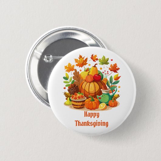 Thanksgiving Ronde Button 5,7 Cm (Voorkant /achterkant)