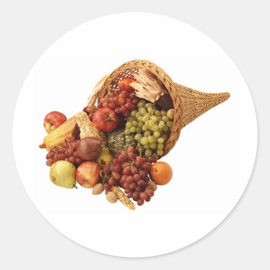 Thanksgiving Ronde Sticker (Voorkant)