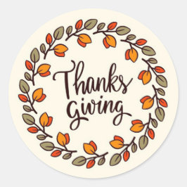 Thanksgiving Ronde Sticker