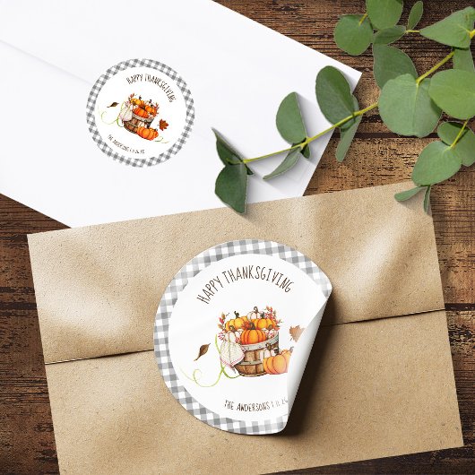 Thanksgiving ronde sticker