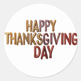 Thanksgiving ronde Stickers