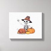 Thanksgiving röntgenfoto skelet Funny Rock Hand He Canvas Afdruk (Voorkant)