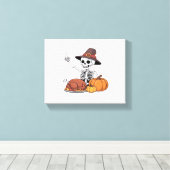 Thanksgiving röntgenfoto skelet Funny Rock Hand He Canvas Afdruk (Insitu (Houten vloer))
