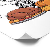 Thanksgiving röntgenfoto skelet Funny Rock Hand He Poster (Hoek)
