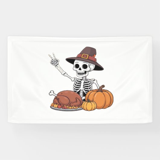 Thanksgiving röntgenfoto skelet Funny Rock Hand He Spandoek (Horizontaal)