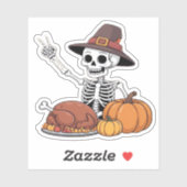 Thanksgiving röntgenfoto skelet Funny Rock Hand He Sticker (Vel)