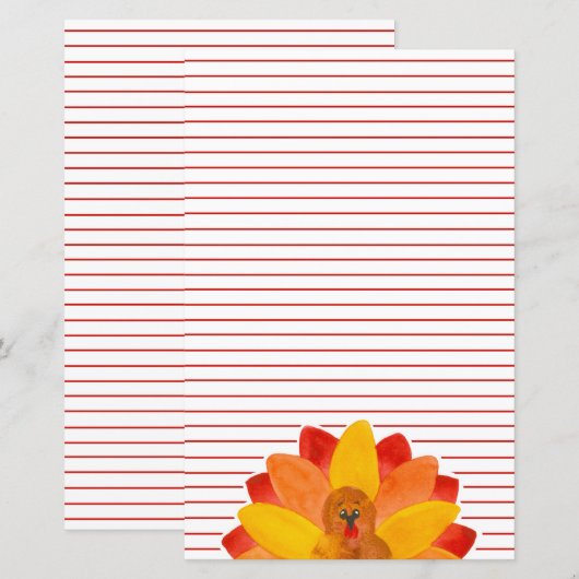 Thanksgiving rood papier voor banketbakkerij (Voorkant / Achterkant)