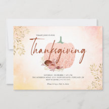 Thanksgiving Roos Gold Glitter Pumpkin