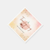 Thanksgiving Roos Gold Glitter Pumpkin Napkins Servet (Hoek)