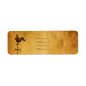 Thanksgiving Rooster Etiket (Voorkant)
