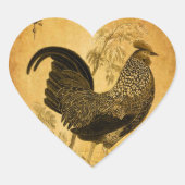 Thanksgiving Rooster Hart Sticker (Voorkant)