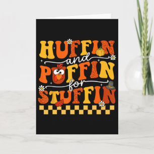 Thanksgiving Run Turkey Trot Huffin en Puffin voor Kaart