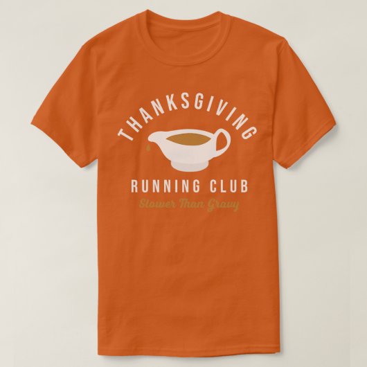 Thanksgiving Running Club Turkije Trot langzamer d T-shirt (Design voorkant)
