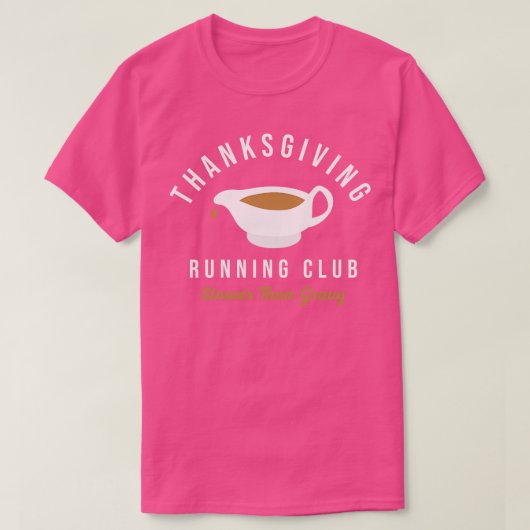 Thanksgiving Running Club Turkije Trot langzamer d T-shirt (Design voorkant)