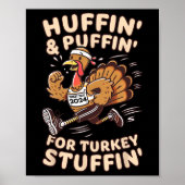 Thanksgiving Running Turkije Trot 2024 Grappig Poster (Voorkant)