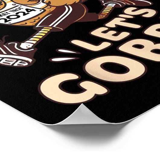 Thanksgiving Running Turkije Trot 2024 Let's Gobbl Poster (Hoek)