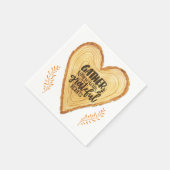 Thanksgiving Rustic Elegant Grateful Hearts Servet (Hoek)