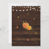 Thanksgiving Rustic Jar Wood Pumpkin Leaf Invite Kaart (Achterkant)