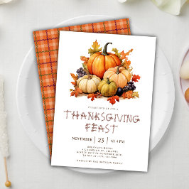 Thanksgiving Rustic Pumpkin Kaart