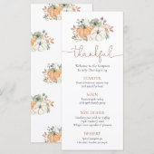 Thanksgiving Rustic Pumpkin Menu (Voorkant / Achterkant)