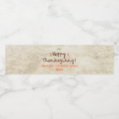 Thanksgiving, Rustic Wreath Waterfles Etiket (Enkel label)