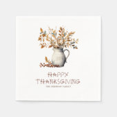 Thanksgiving Rustieke Friendsgiving Diner Herfst Servet (Voorkant)