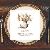 Thanksgiving Rustieke Friendsgiving Diner Herfst Servet