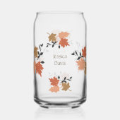 Thanksgiving rustieke Herfst vibes personaliseren Blikvorm Glas (Voorkant)