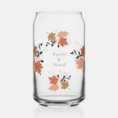 Thanksgiving rustieke Herfst vibes personaliseren Blikvorm Glas (Achterkant)