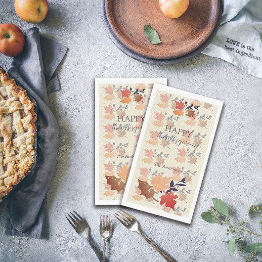 Thanksgiving rustieke Herfst vibes personaliseren  Servet
