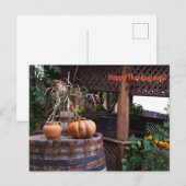 Thanksgiving rustieke pompoen vakantie Briefkaart (Voorkant / Achterkant)