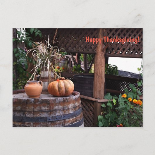 Thanksgiving rustieke pompoen vakantie Briefkaart (Voorkant)