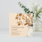 Thanksgiving Rustieke Waterverf Herfst Friendsgivi Kaart (Staand voorkant)