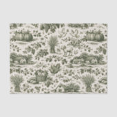 Thanksgiving Sage Green Harvest Toile Tissuepapier (Voorkant)