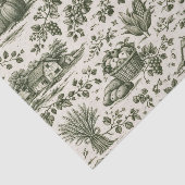 Thanksgiving Salie Groene Oogst Toile Tissuepapier (Detail)