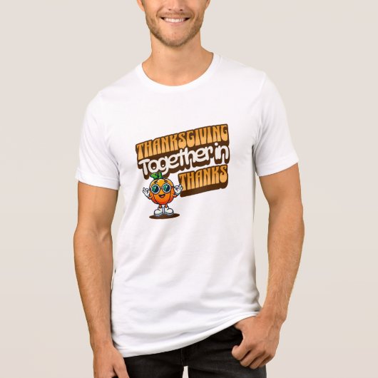 Thanksgiving samen in bedankt Tri-Blend shirt (Voorkant)