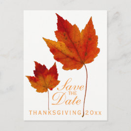 Thanksgiving Save the Date Maple Leaf Briefkaart