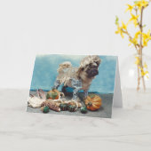 Thanksgiving Scarecrow Pug-kaart Kaart (Gele Bloem)