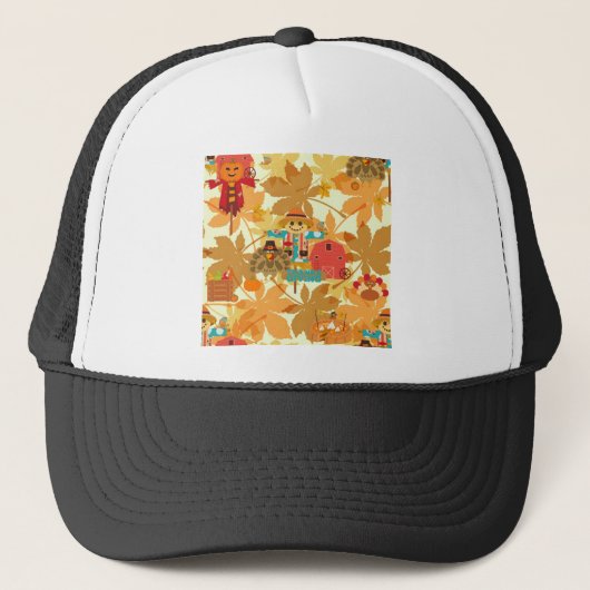 Thanksgiving scarecrow trucker pet (Voorkant)
