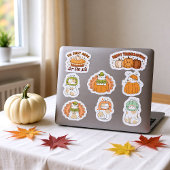 Thanksgiving Schattige Kawaii Cats - stickers