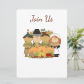 THANKSGIVING (SCHATTIGE) UITNODIGING VOOR EVENEMEN (Staand voorkant)