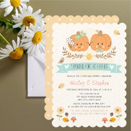 Thanksgiving Schattigee pompoenen Couples Shower Kaart
