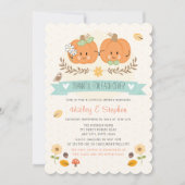 Thanksgiving Schattigee pompoenen Couples Shower Kaart (Voorkant)