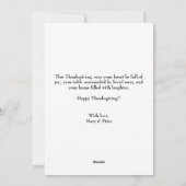 Thanksgiving Schattigee Turkije Pompoen Maan Feestdagenkaart (Achterkant)