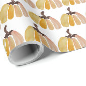 Thanksgiving Schattigee Waterverf Pompoen Cadeaupapier (Rol Hoek)