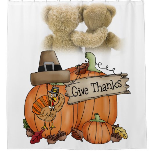 Thanksgiving-schoengordijn Douchegordijn (Voorkant)
