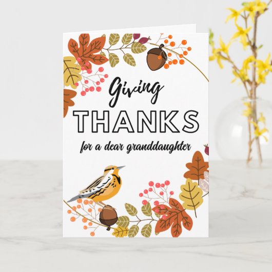 Thanksgiving - Schot voor kleindochter - Aangepast Kaart (Gele Bloem)